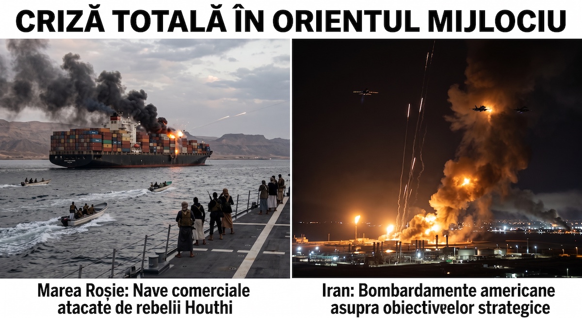 Criză totală în Orientul Mijlociu. SUA bombardează Iranul, rebelii Houthi lovesc în Marea Roșie