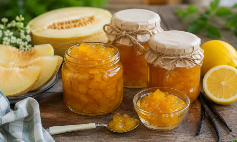 Dulceața de pepene galben, desertul aromat al verii. Ingredientul care aduce un plus de gust în fiecare borcan