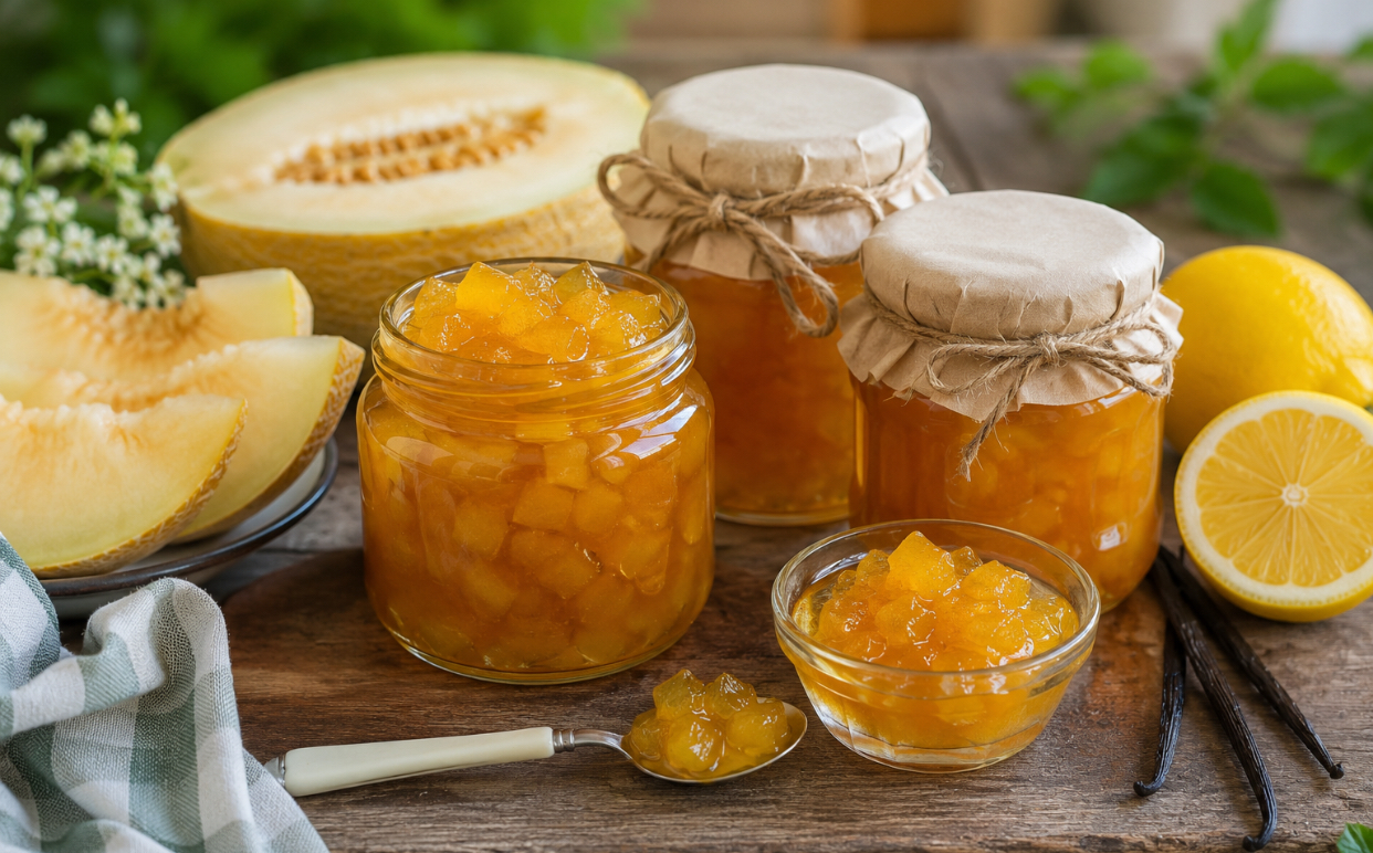 Dulceața de pepene galben, desertul aromat al verii. Ingredientul care aduce un plus de gust în fiecare borcan