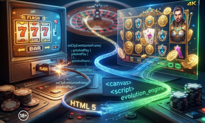 De la Flash, la HTML5: cum au evoluat jocurile de casino online în ultimele decenii