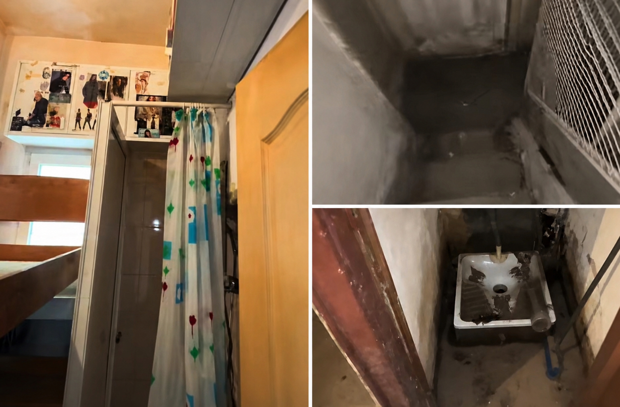 Cum arată „garsoniera” din București scoasă la vânzare cu 7.000 de euro. Are puțin peste 3 metri pătrați și toaletă turcească