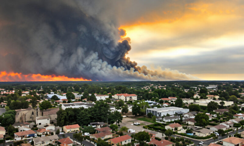 Situație critică în Franța. Incendiul de vegetație a ajuns la 15 kilometri de Bordeaux
