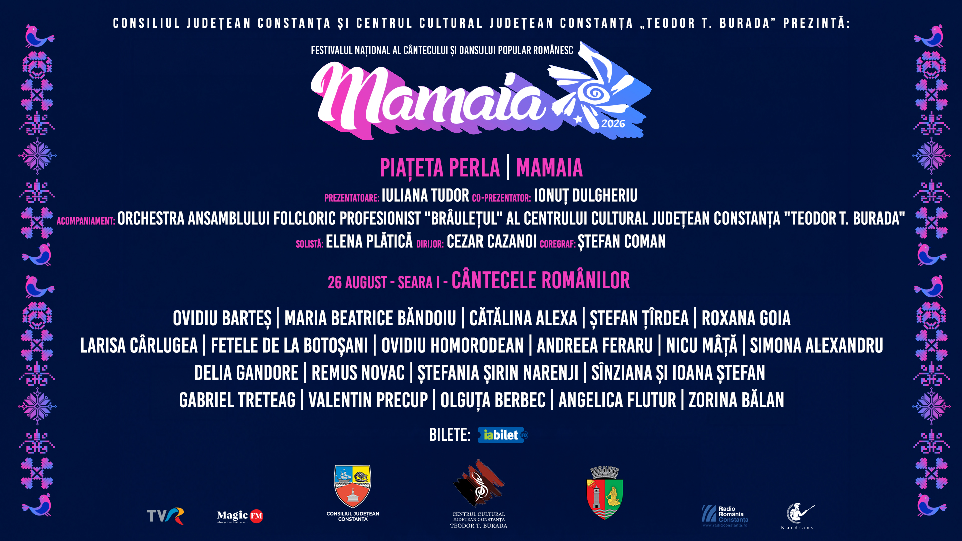 Festivalul Mamaia 2026 continuă cu trei seri dedicate cântecului și dansului popular românesc