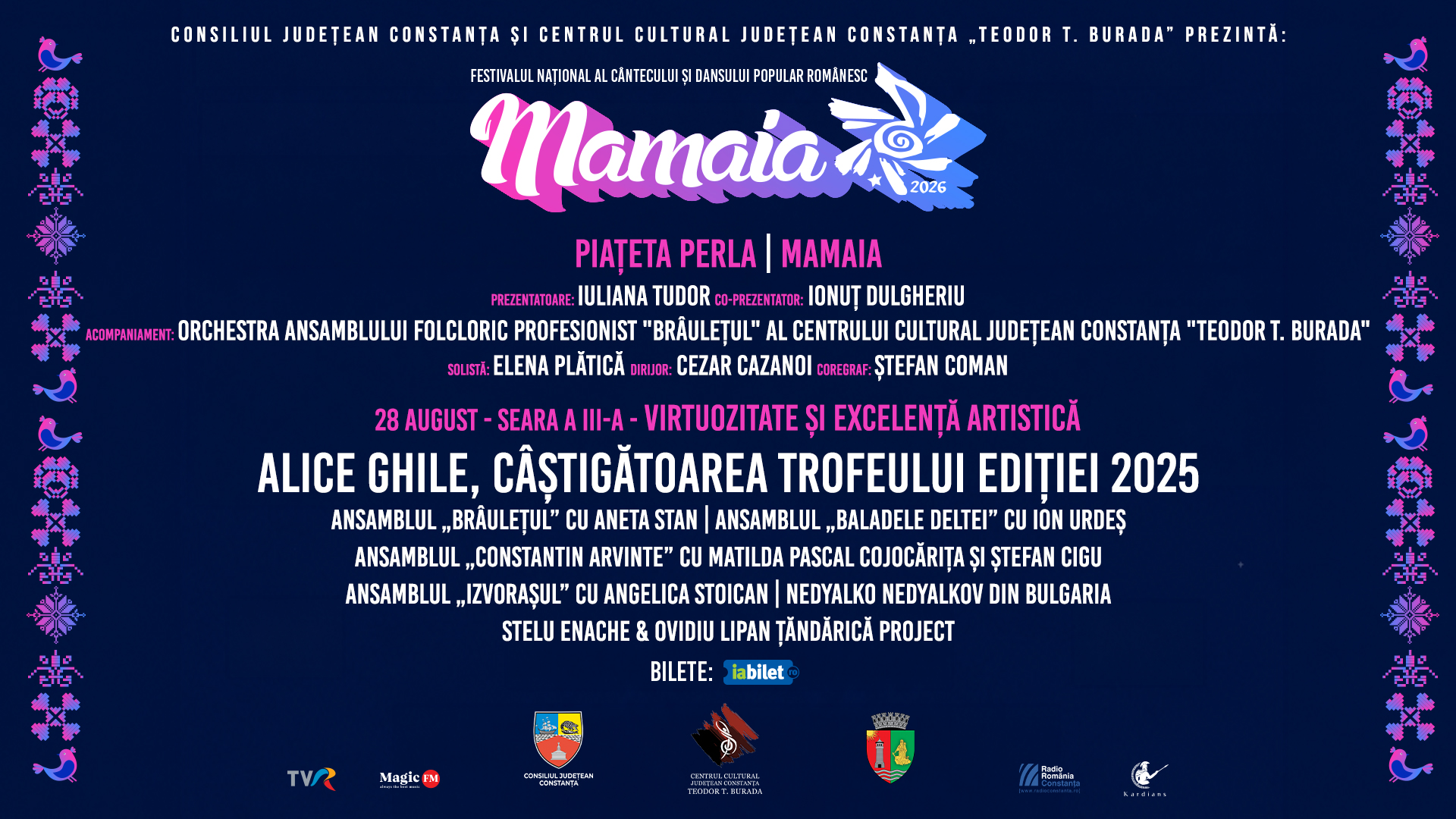 Au fost desemnați participanții la Festivalul Național al Cântecului și Dansului Popular Românesc „Mamaia” 2026