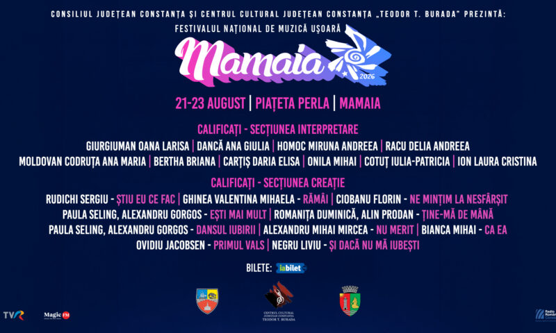 Au fost desemnați participanții la Festivalul Național de Muzică Ușoară „Mamaia” 2026