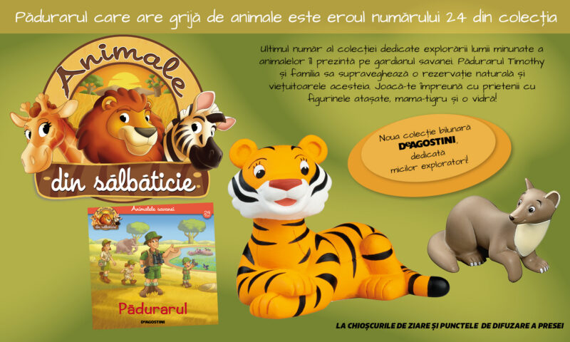 Pădurarul este eroul numărului 24 al Colecției „Animale din sălbăticie”. La chioșcuri, din 1 septembrie!