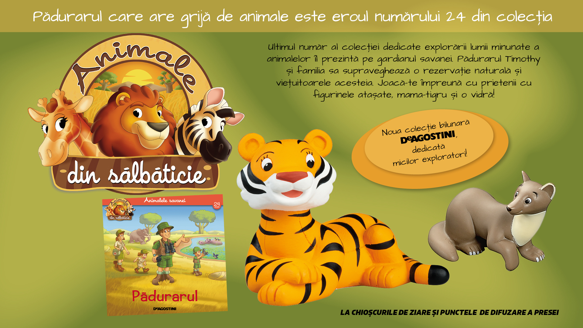Pădurarul este eroul numărului 24 al Colecției „Animale din sălbăticie”. La chioșcuri, din 1 septembrie!