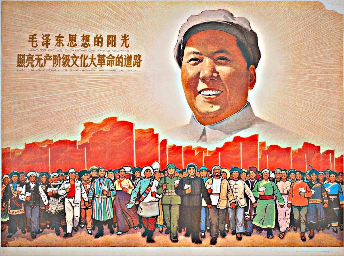 Poster din 1966 cu Mao