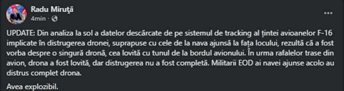 Postare Radu Miurță