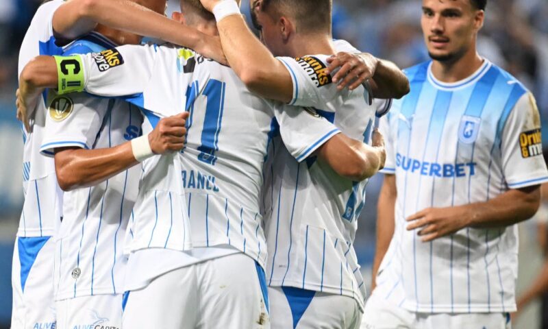 Universitatea Craiova a învins Sepsi cu 5-0 și a urcat pe locul doi în Superligă