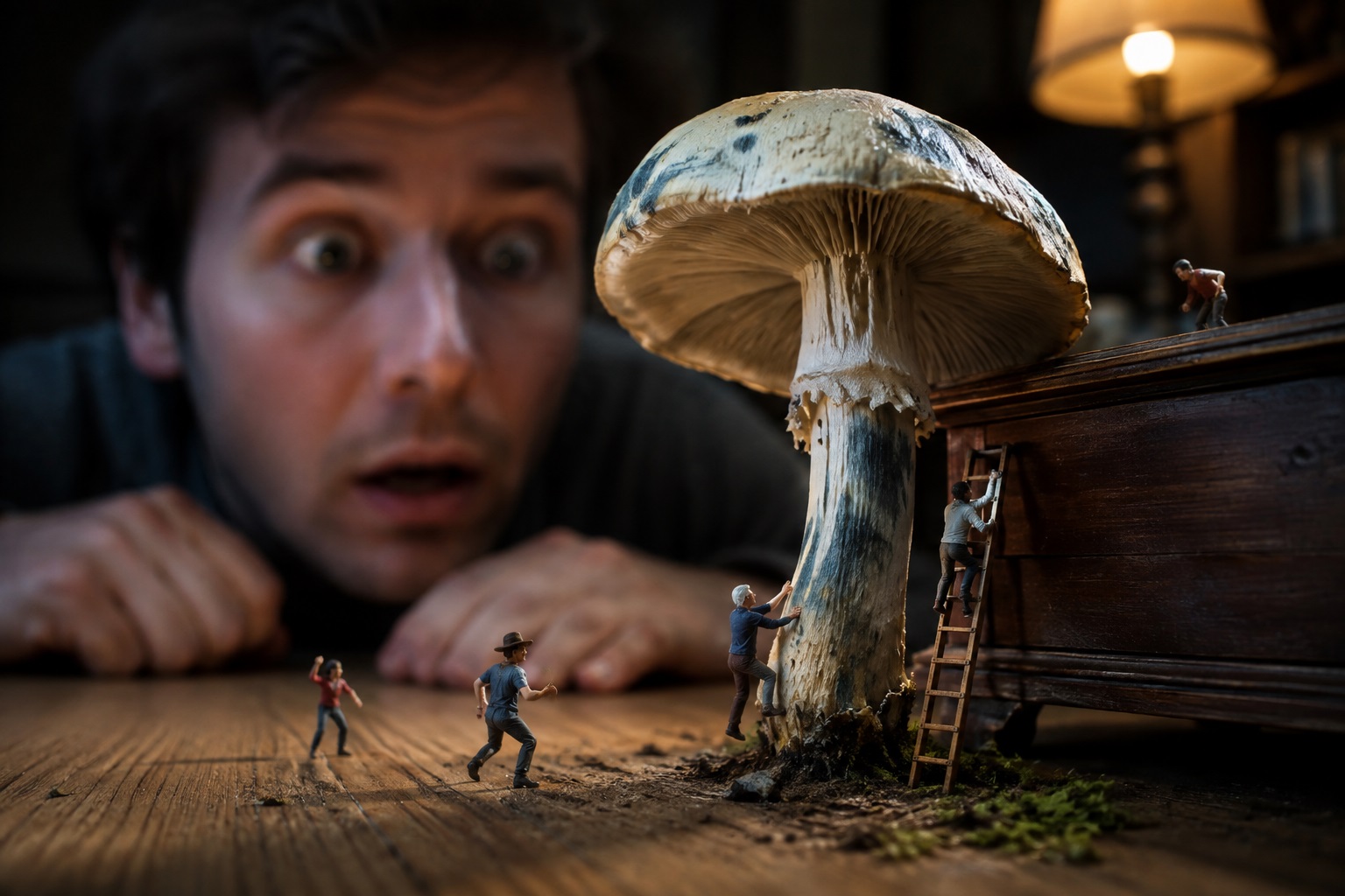 Halucinații, desprinse din „Gulliver”. O ciupercă îi face pe oameni să vadă sute de personaje minuscule