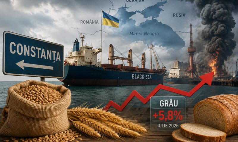 Grâul s-a scumpit cu 5,8% într-o lună. Tensiunile din Marea Neagră pun presiune pe prețuri