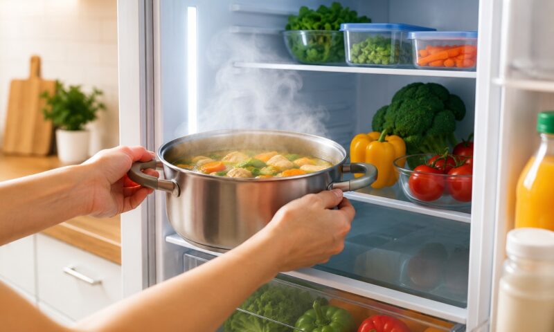 Pui mâncarea fierbinte în frigider sau aștepți să se răcească? Răspunsul care schimbă un obicei din bucătărie