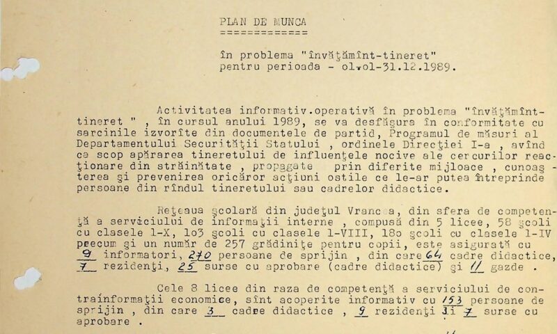 Recrutați de Securitate, fără știrea părinților. Elevii din Vrancea, prinși în rețeaua informativă a lui Ceaușescu