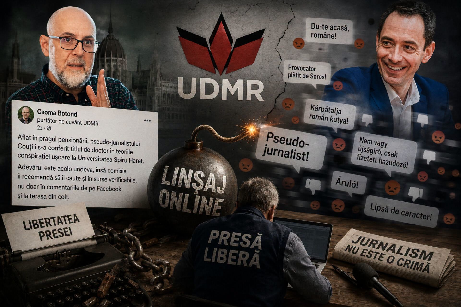 Jurnalistul Romeo Couți acuză linșajul în online, la care este supus de UDMR