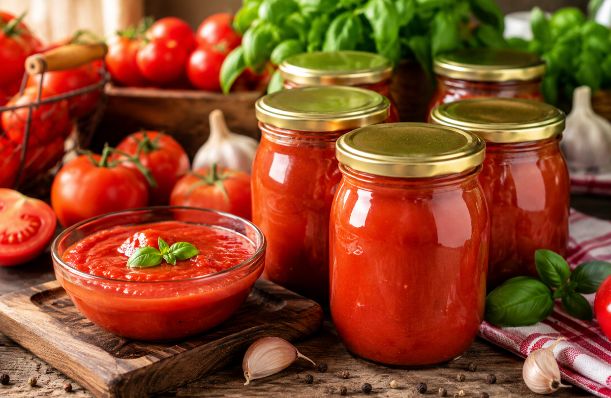 Sosul de roșii pentru paste care rezistă toată iarna. Rețeta simplă cu ingrediente de sezon