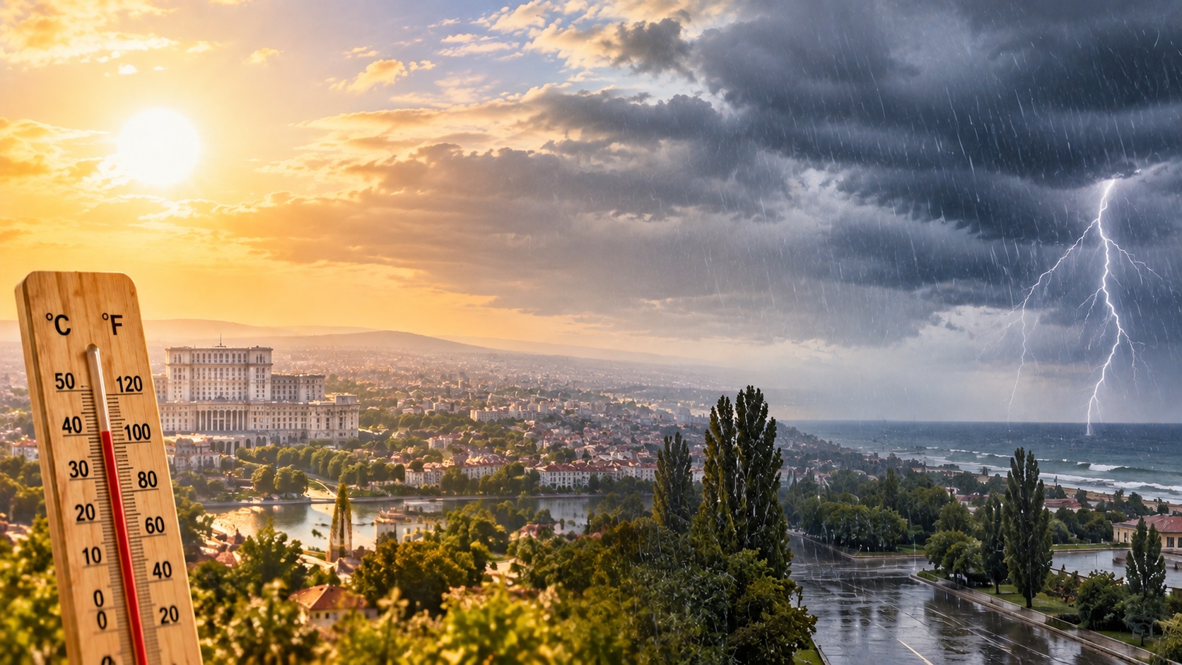 Când scăpăm de caniculă în sudul României. Se anunță ploi torențiale