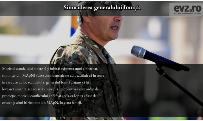 Înmormântarea generalului Ioniță.
