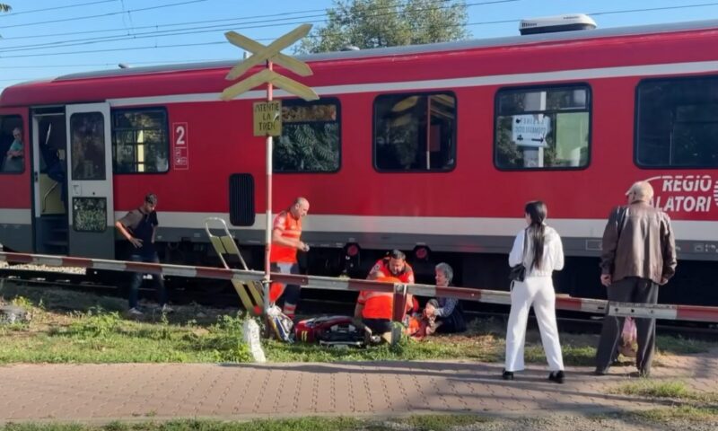 Accident feroviar în zona Gării Nicolina din Iași. O femeie a ajuns la spital
