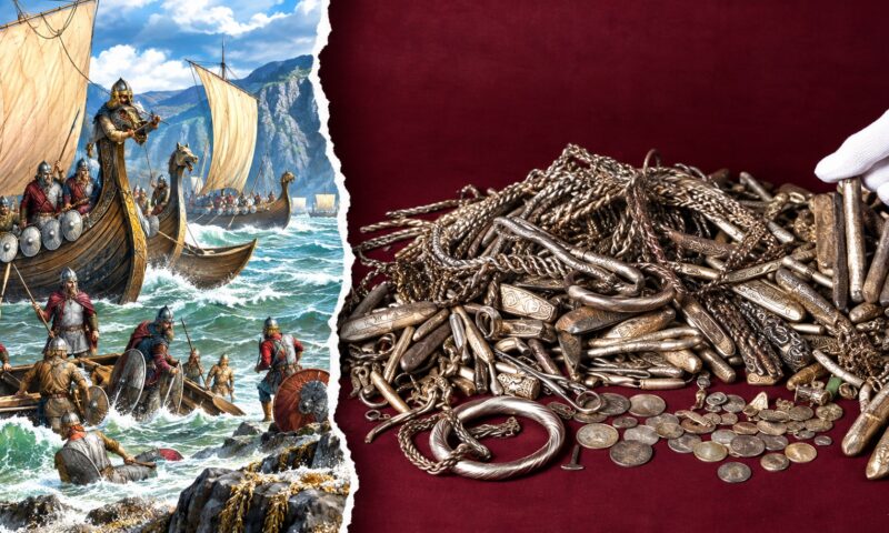 A găsit argint viking în timp ce-și amenaja curtea. Comoara are peste 18 kg