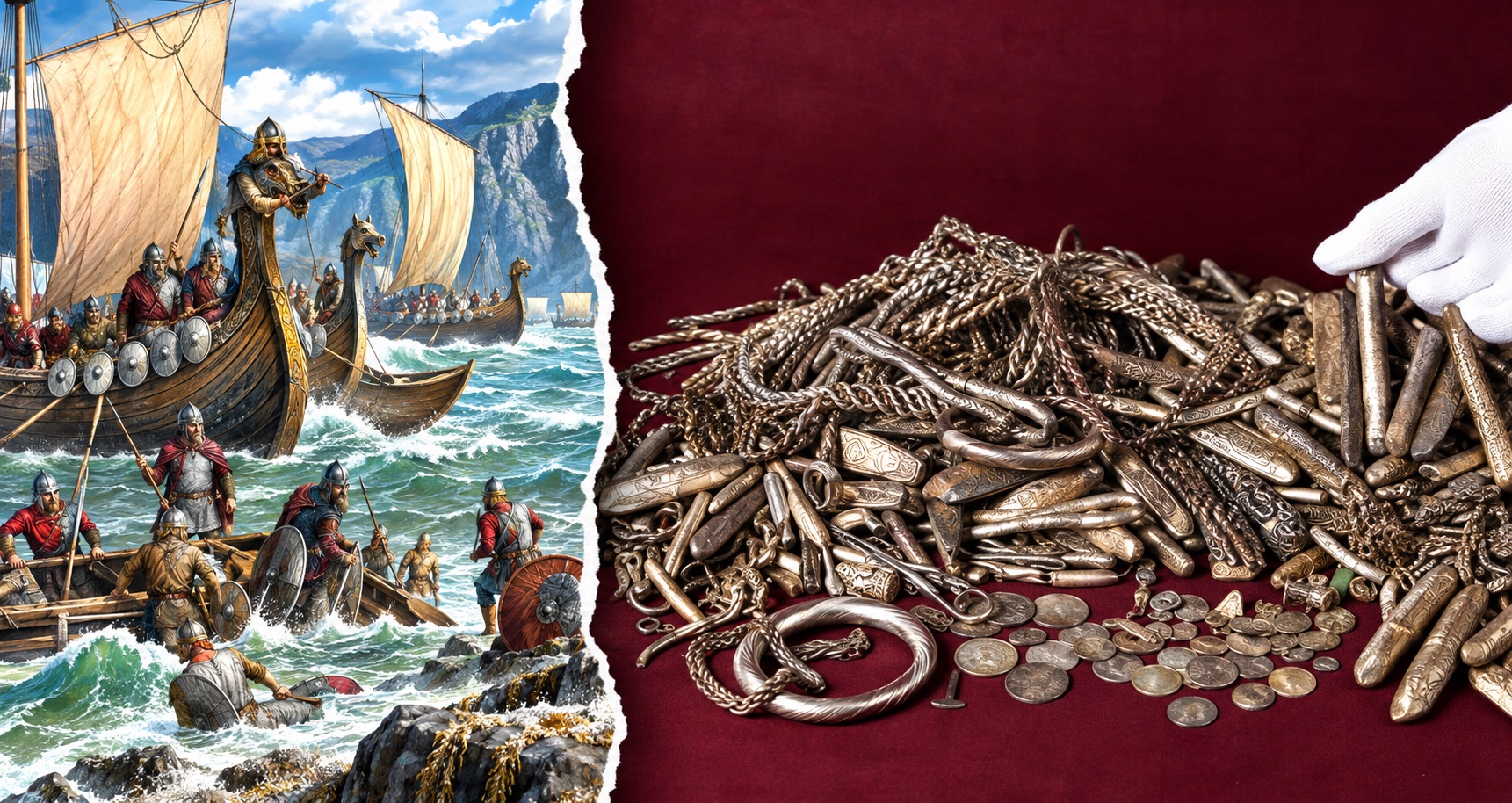 A găsit argint viking în timp ce-și amenaja curtea. Comoara are peste 18 kg
