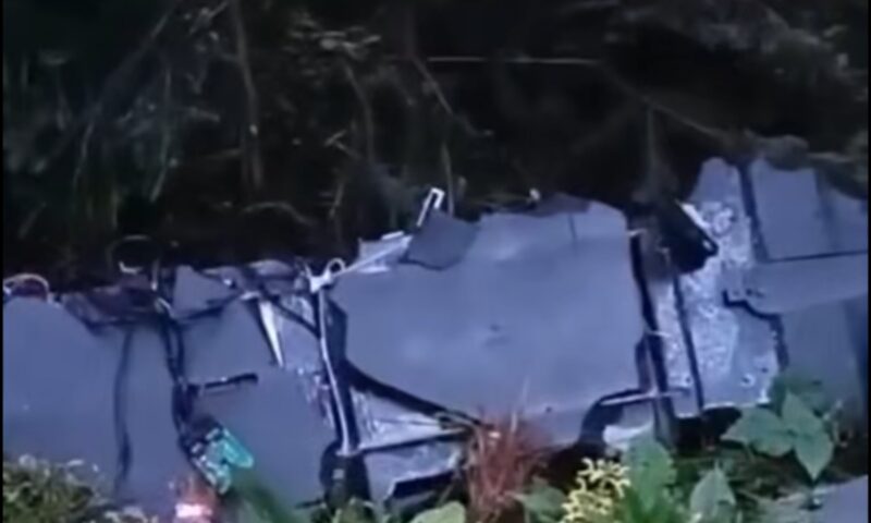 Dronă prăbușită în Suceava. Fragmentele, filmate în pădure