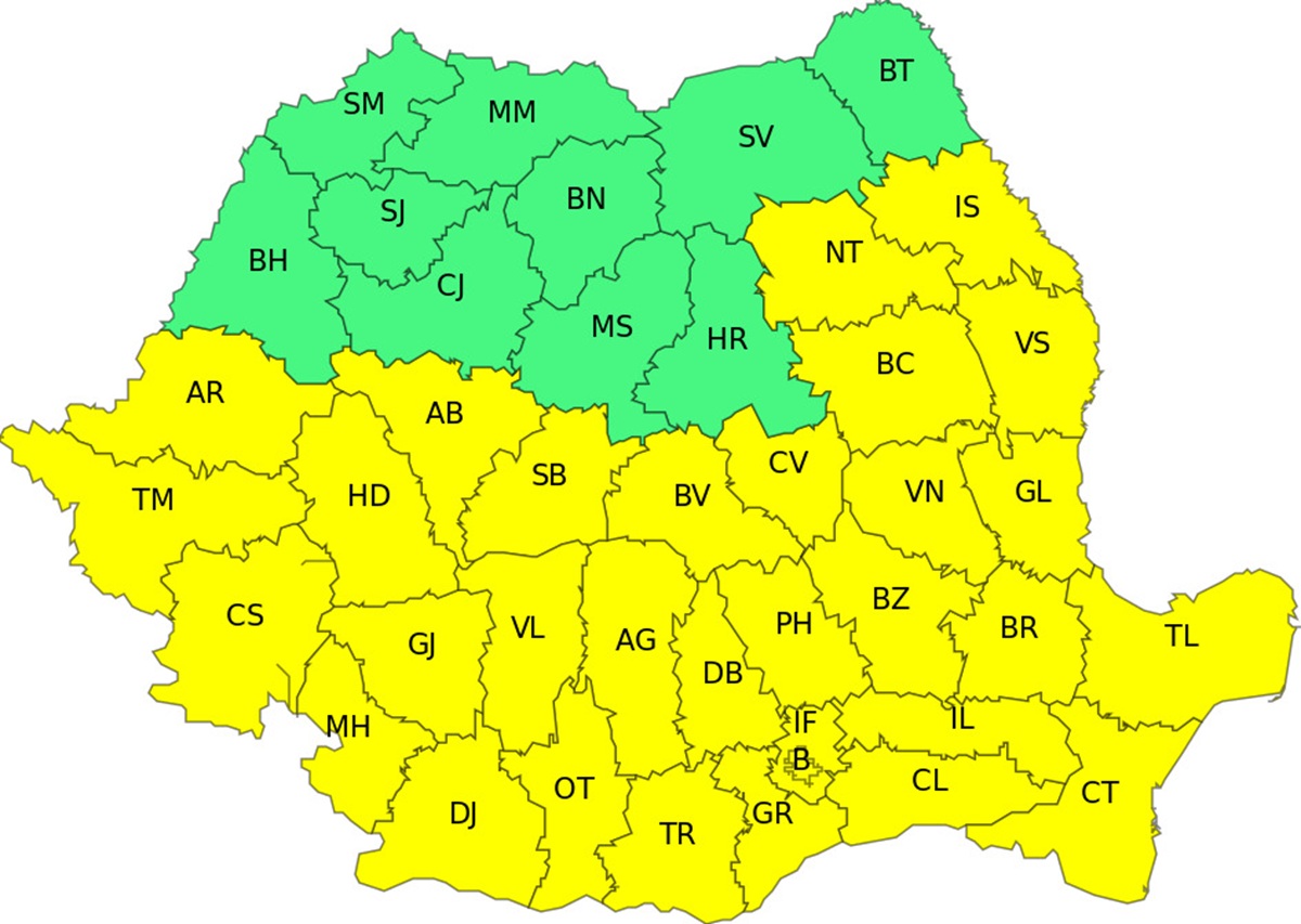 Harta caniculă septembrie