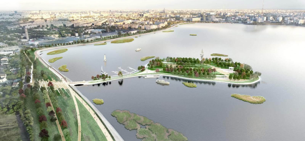 Un nou parc urban apare în Capitală. Insula Lacul Morii va putea fi vizitată din 18 septembrie