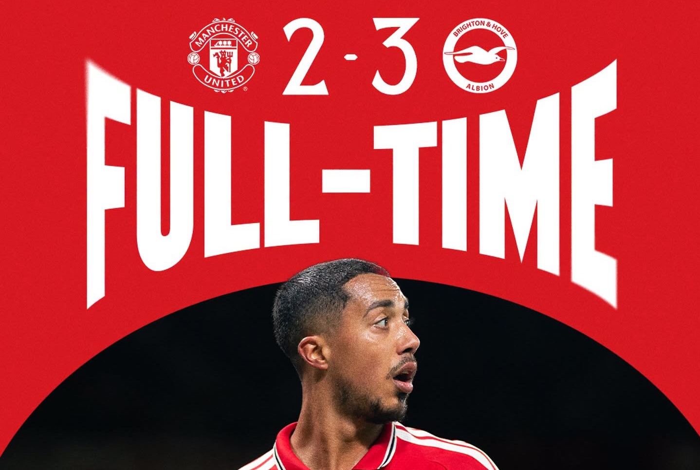 Manchester United, eliminată după un colaps incredibil. A condus cu 2-0, dar Brighton a întors meciul în 69 de minute