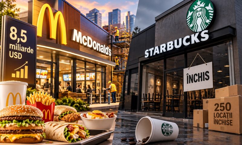 McDonald’s schimbă strategia și bagă miliarde în restaurante. Starbucks închide 250 de localuri