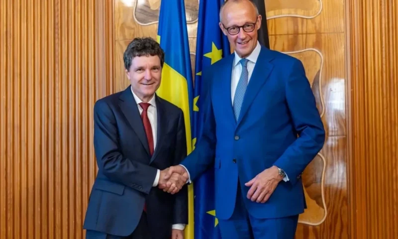 Întâlnire de nivel înalt la Rovaniemi. Nicușor Dan și cancelarul Germaniei, discuții despre securitatea NATO și industria de apărare
