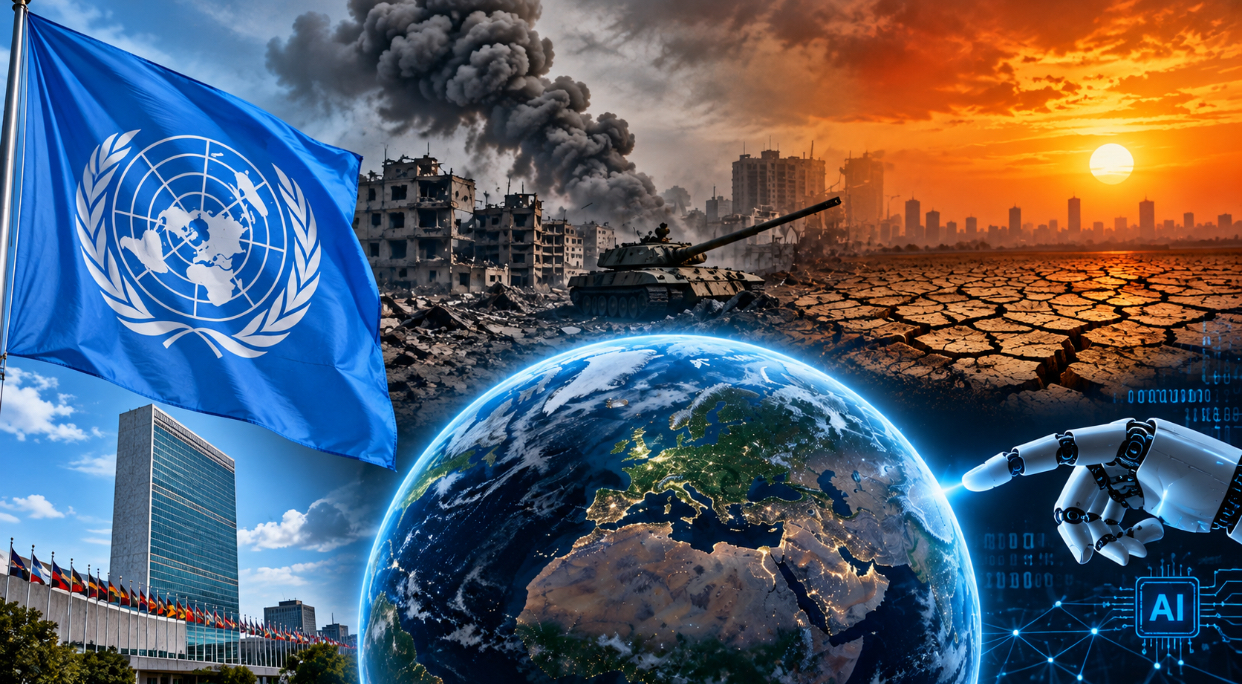 Antonio Guterres, discurs la ONU despre marile crize ale lumii. Războaiele, clima și inteligența artificială schimbă echilibrul global