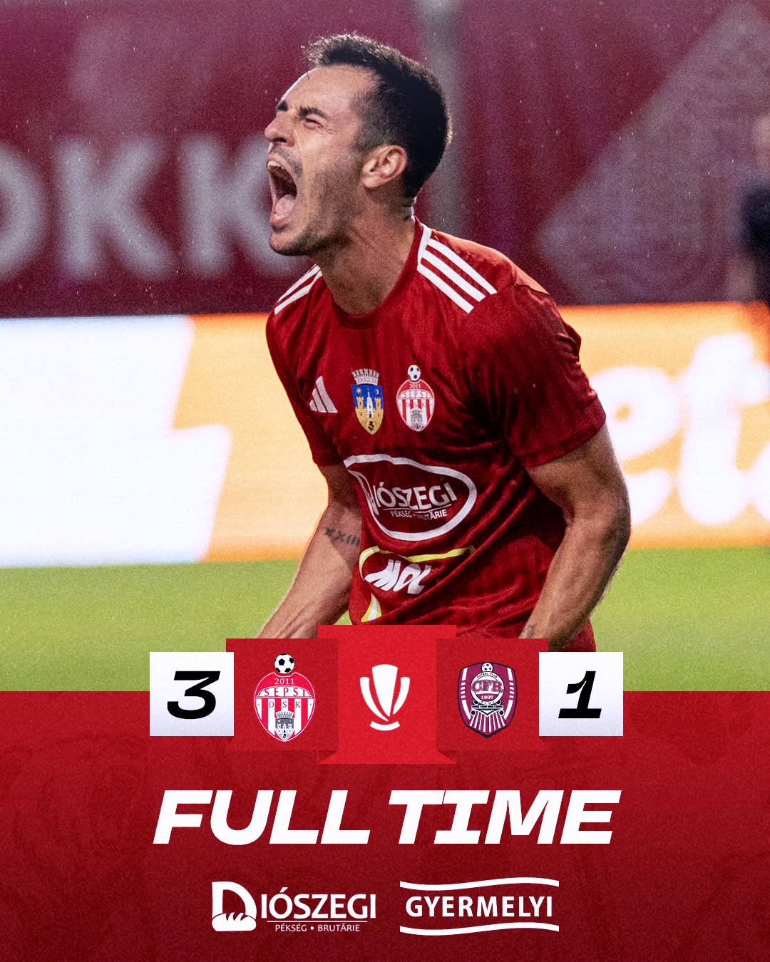 Răsturnare spectaculoasă în Superligă. Sepsi OSK revine după pauză și o învinge pe CFR Cluj