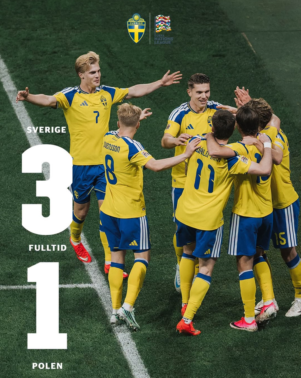 Suedia a bătut Polonia cu 3-1 și e pe primul loc în grupa României. Celelalte rezultate din Liga Națiunilor
