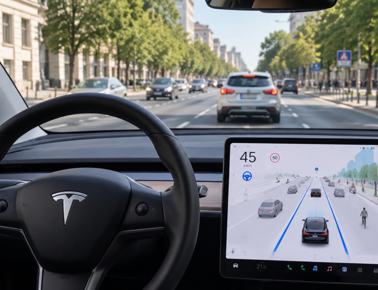 Sistemul de conducere autonomă Tesla câștigă teren în Europa. Ce decizie ar putea lua UE în octombrie