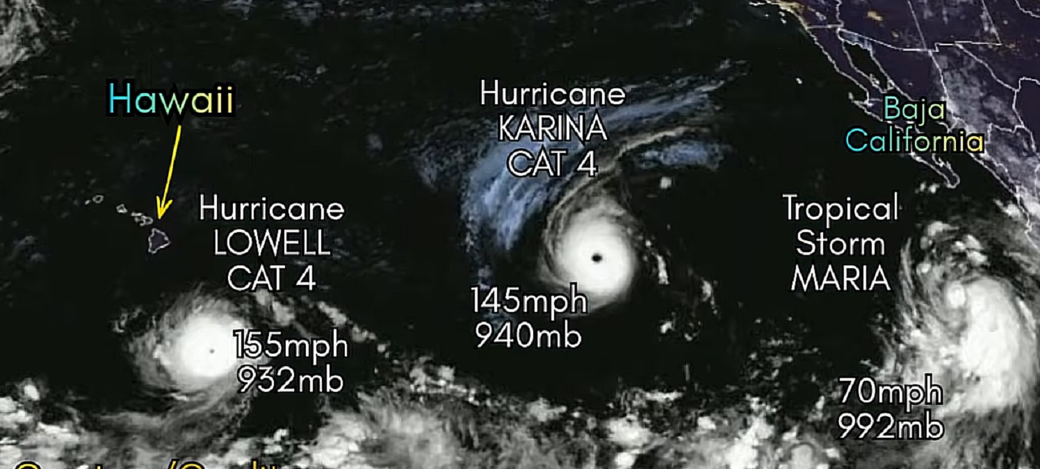 Trei uragane se învârt simultan în Pacific. Atlanticul ar putea doborî un record vechi de 24 de ani