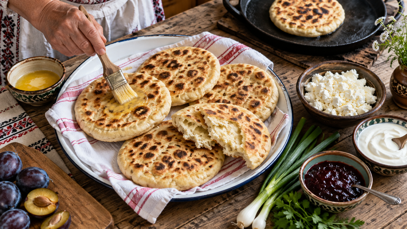 Turte pe plită ca la bunica. Rețeta fără cuptor care merge și cu umplutură