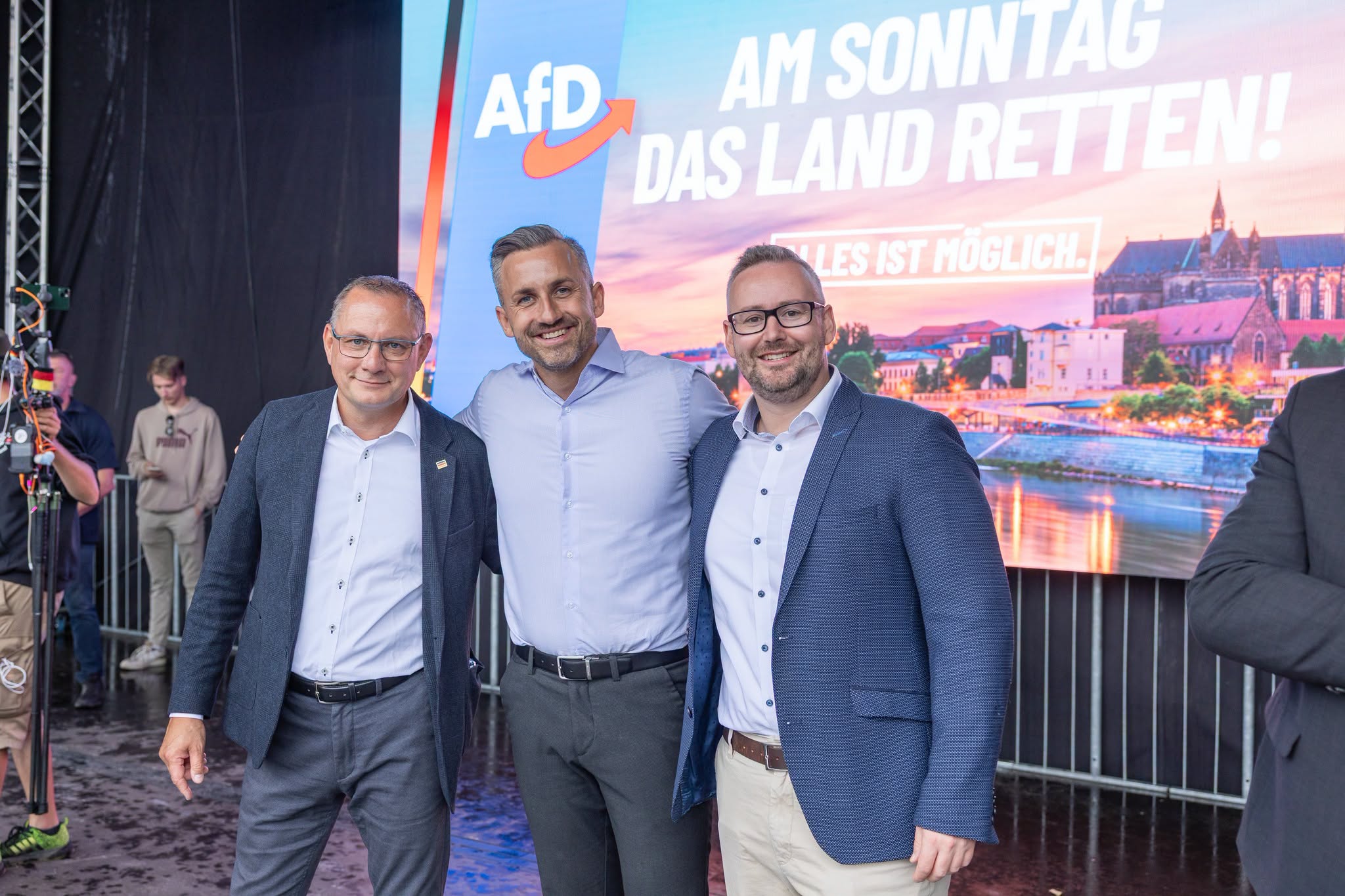 Liderii AfD înaintea votului din Saxonia