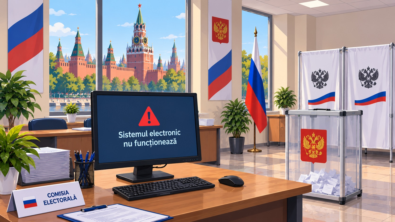 Incident la alegerile din Moscova. Buletinele de hârtie, blocate de o eroare