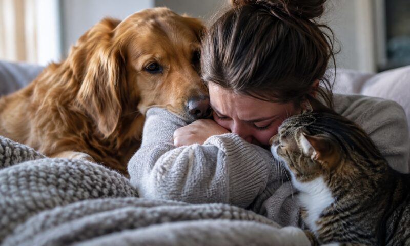 De ce nu ne lasă singuri când suntem triști animalele de companie