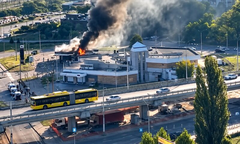 O dronă a lovit o stație de carburanți din Kiev. Ce s-a întâmplat la o zi după anunțul lui Trump