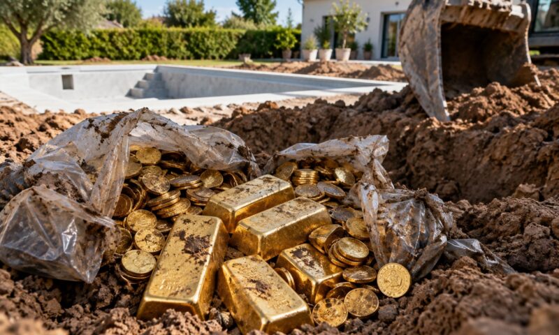 A săpat în curte și a găsit aur de 700.000 de euro. Misterul comorii, neelucidat