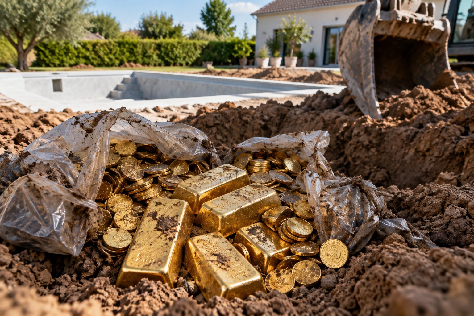 A săpat în curte și a găsit aur de 700.000 de euro. Misterul comorii, neelucidat