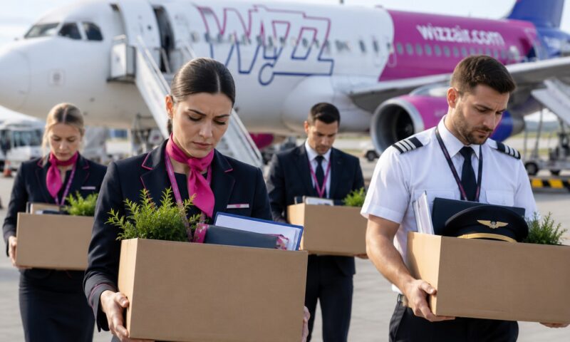 Concedieri colective la Wizz Air, în România. 172 de angajați din patru baze, vizați de restructurare