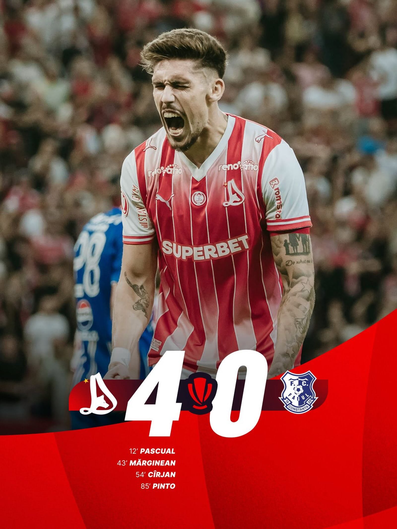 Dinamo-Farul, 4 goluri. Într-o singură poartă