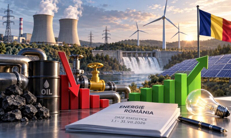 Resursele de energie primară au scăzut cu 6,2% în primele șapte luni. Consumul populației s-a redus cu aproape 12%