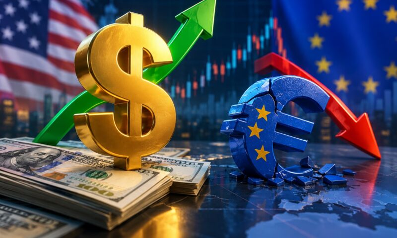 Euro scade puternic în fața dolarului. Ce se întâmplă cu leul