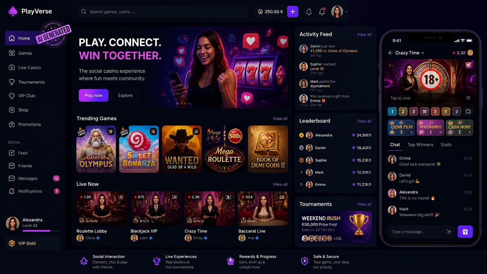Industria iGaming modernă integrează elemente inspirate de social media