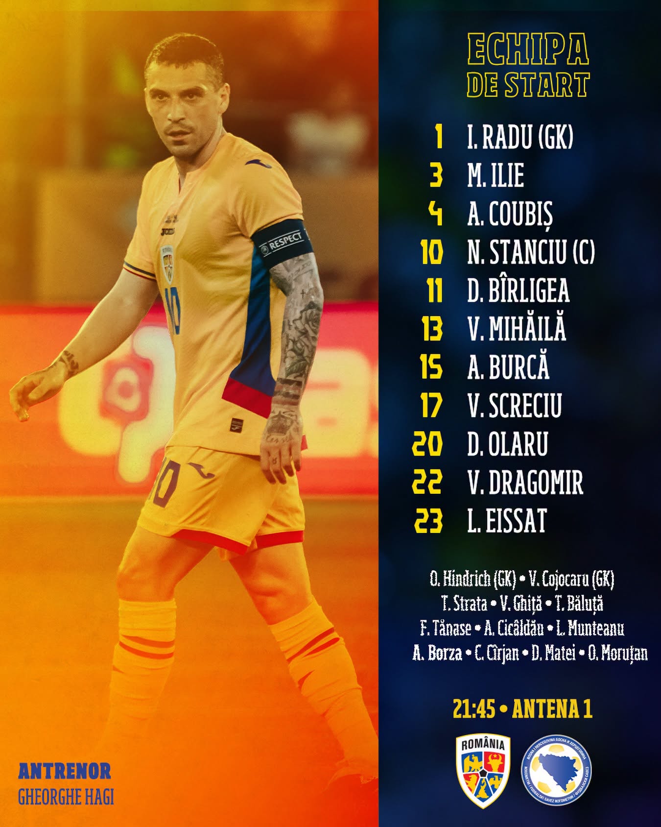 România - Bosnia în Liga Națiunilor, 0-2. Oaspeții marchează simplu, după un corner. Live