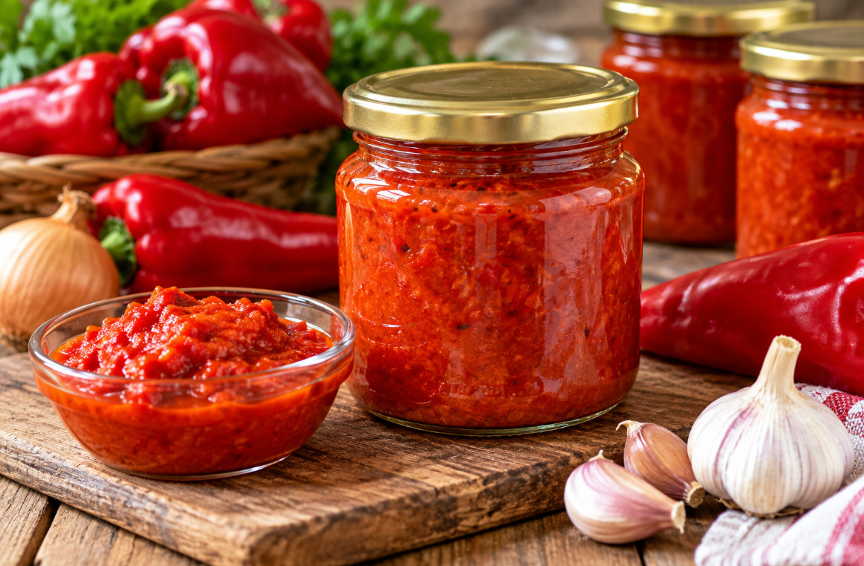 Pastă de ardei pentru preparatele pregătite în sezonul rece. Rețeta simplă, cu gust de legume proaspete